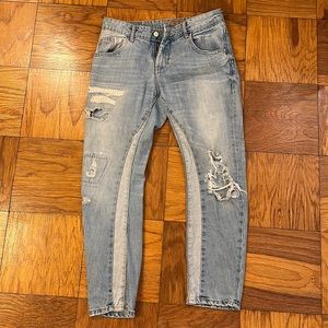 Zara cropped boyfriend jeans, size 4